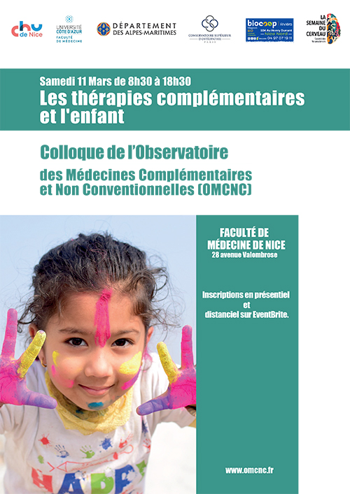 Colloque de l'OMCNC sur les "thérapies complémentaires chez l'enfant 11 mars 2023