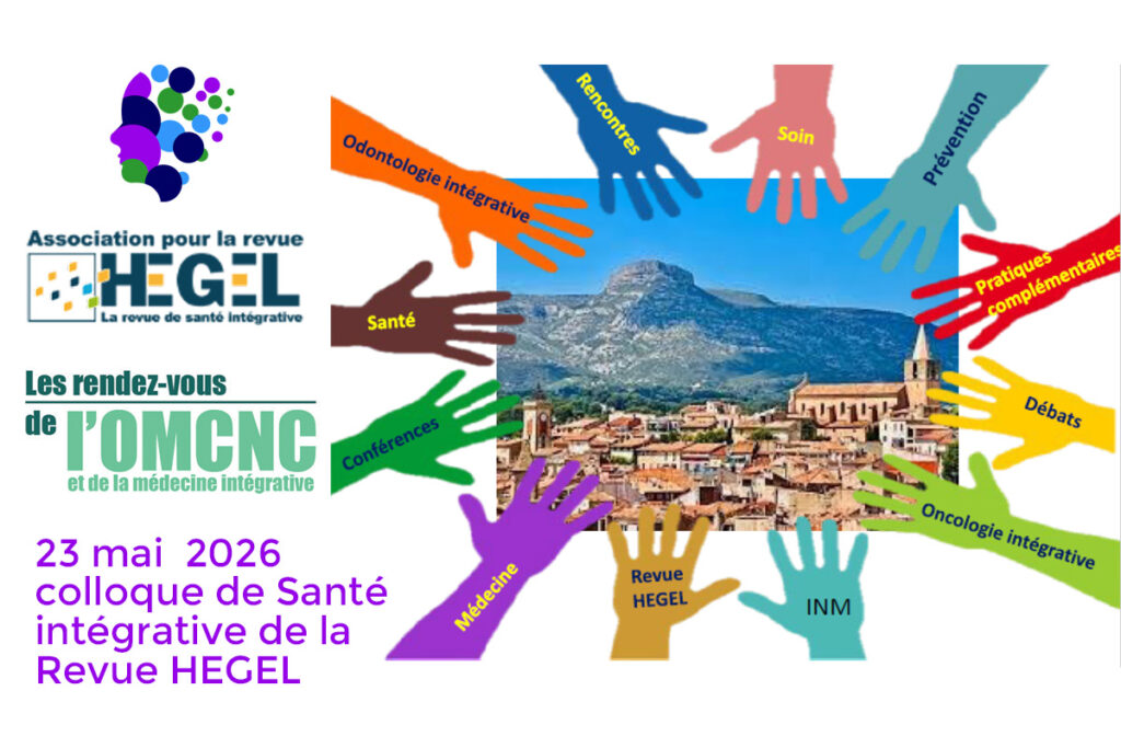 Colloque de santé intégrative organisé par la Revue HEGEL, qui se tiendra le samedi 23 mai 2026 à Aubagne.